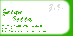 zalan vella business card